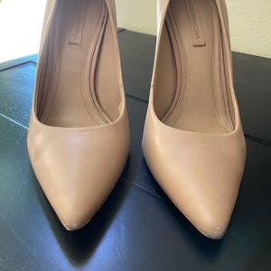 BCBG Leather Nude Pumps